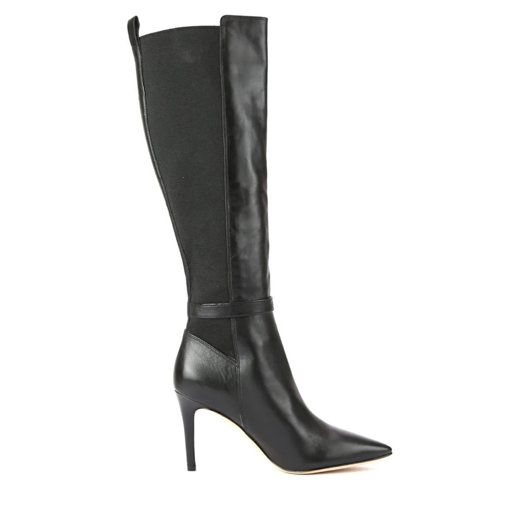 Via Spiga Calanda Leather Womens Black Boots Size 6.5